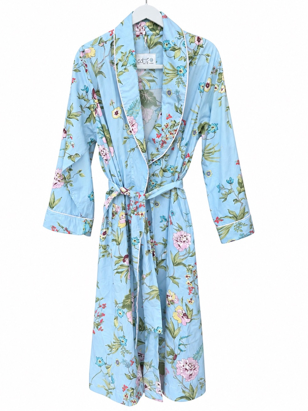 The Cats Pajamas Robe cotton house coat flowers birds small medium